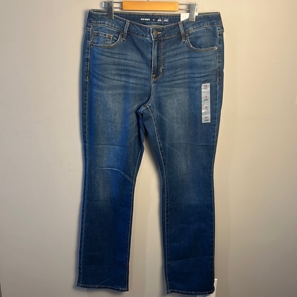 Old Navy Denim - NWT Old Navy Mid-Rise Kicker Boot-Cut Medium Wash Women's Size 14